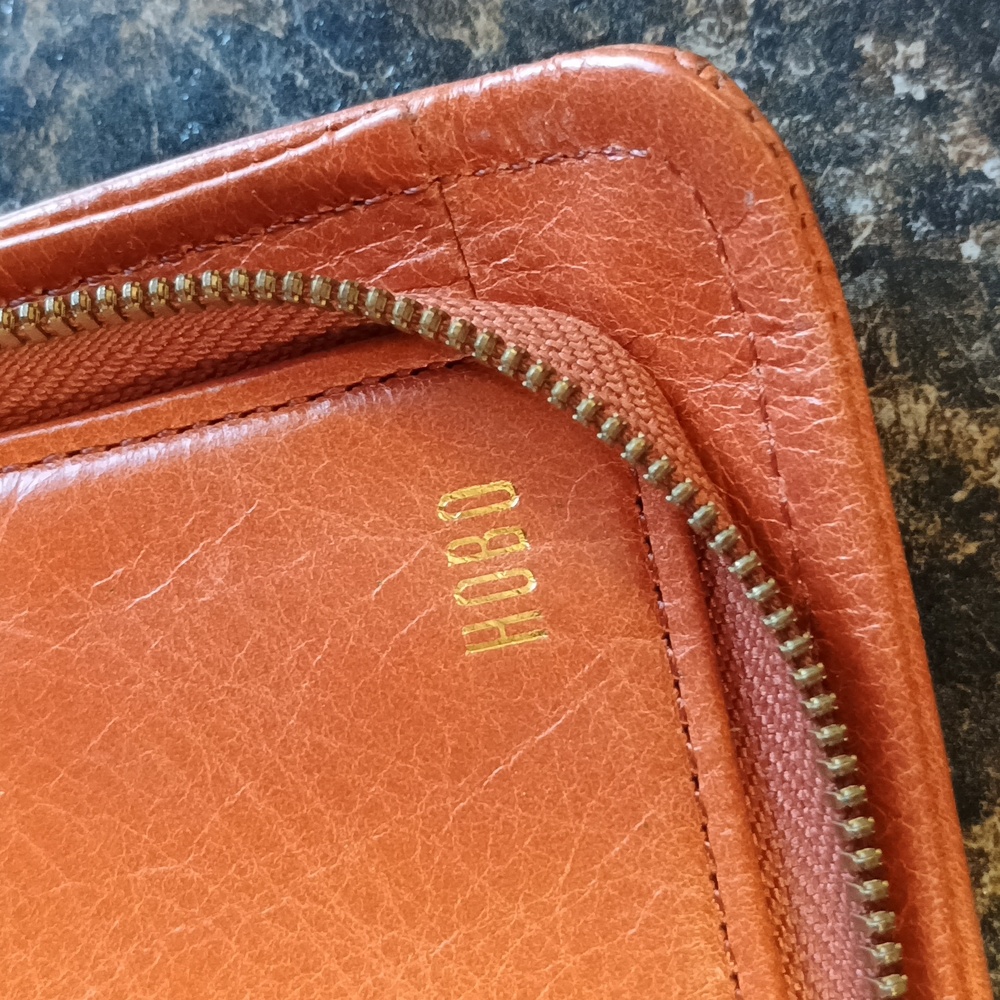 Hobo Brown Leather Wristlet Wallet - Picture 7 of 11